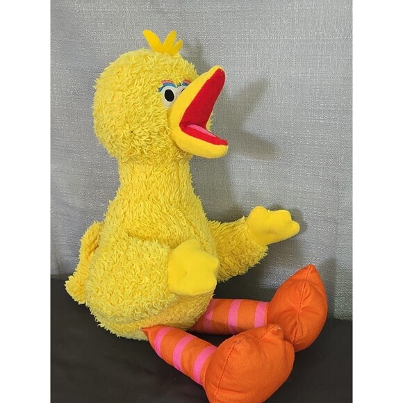 Kohls Cares Big Bird 15" Plush Stuffed Animal Sesame Street Yellow Gift Boy Girl - Picture 5 of 7